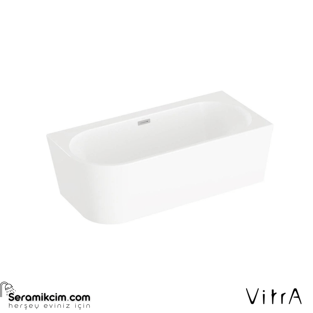 VitrA Geo 165X75 Sağ Köşe Küvet + Ayak Seti + Kare Sifon