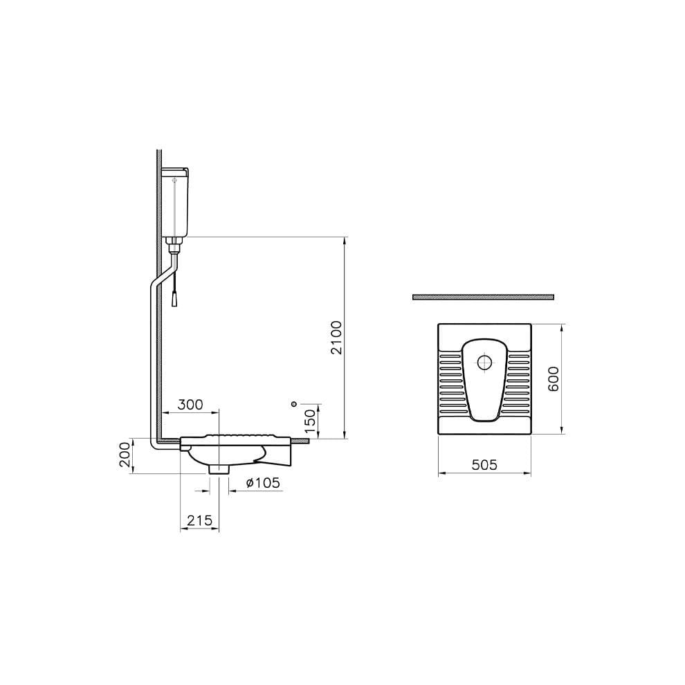 VitrA Helataşı  Arkadan Su Girişli, Beyaz - 7950L003-0054