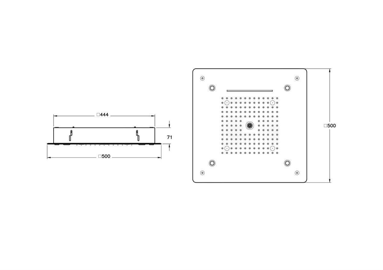 Vitra Hiera Ls 5F Ankastre Duş Başlığı 500*500 - A45734