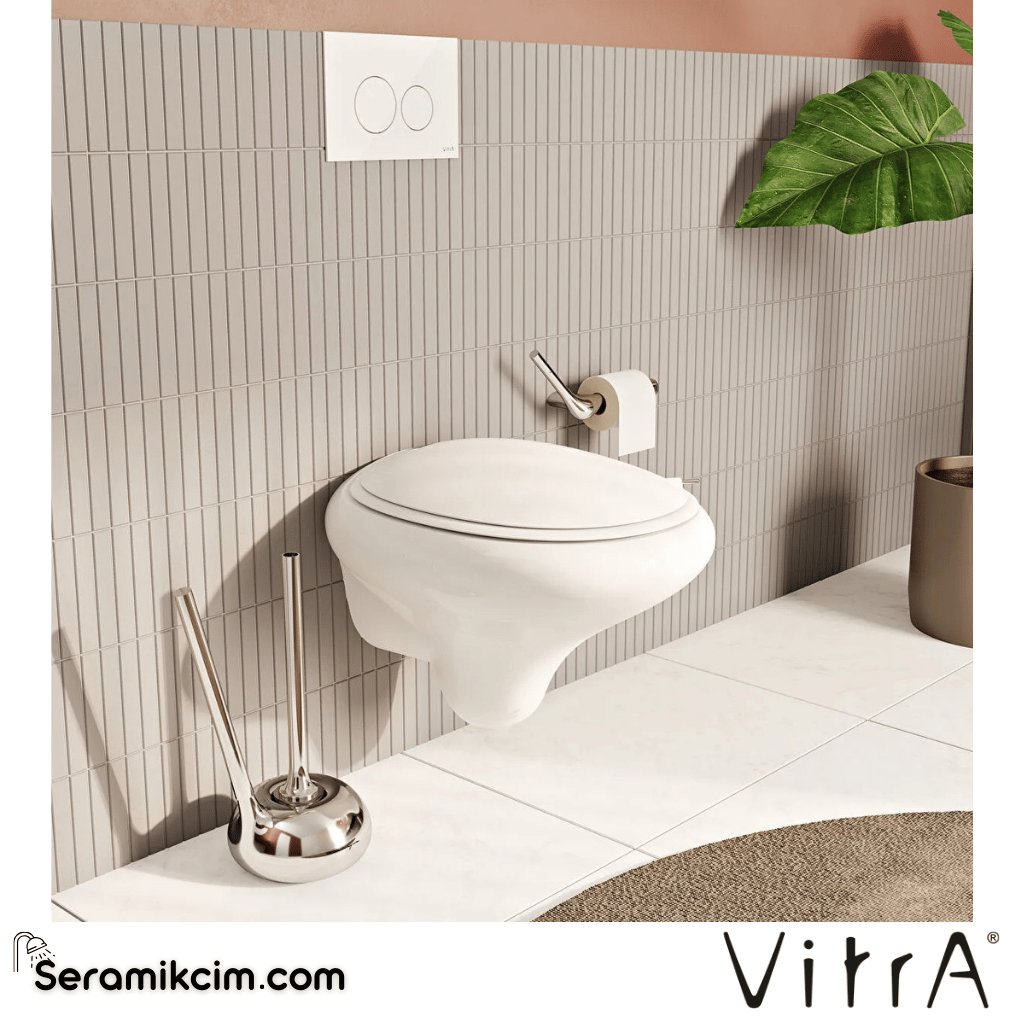 VitrA İstanbul Klozet Kapağı Duroplast, Üstten Sıkmalı Yavaş Kapanır, Metal Menteşeli, Beyaz 166-003-109 - 166-003-109