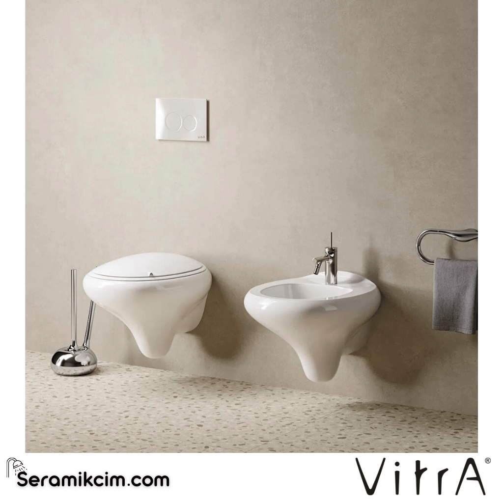 VitrA İstanbul Klozet Kapağı Duroplast, Üstten Sıkmalı Yavaş Kapanır, Metal Menteşeli, Beyaz 166-003-109 - 166-003-109