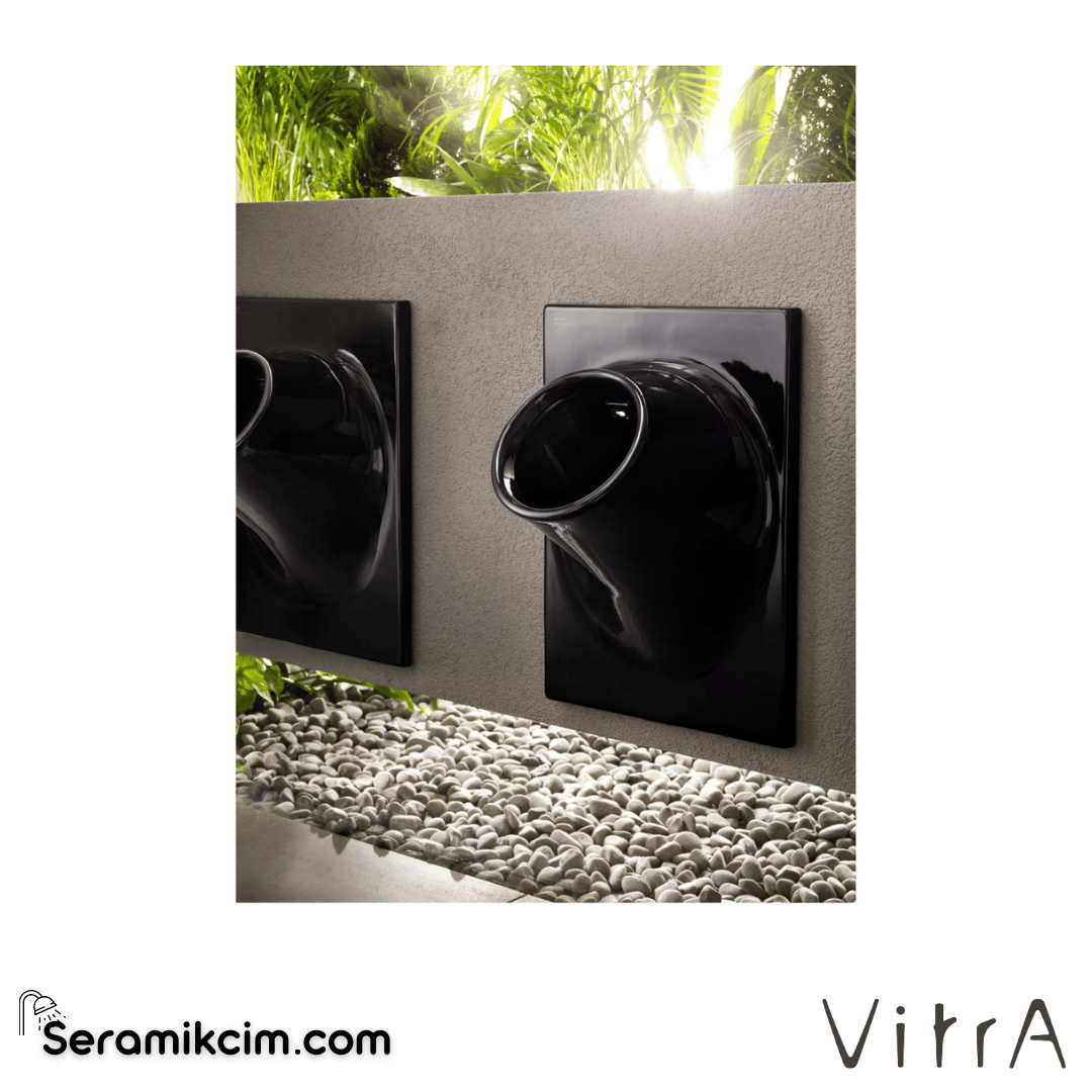 VitrA İstanbul Pisuvar  Temassız, Arkadan Su Girişli, Pilli, Siyah - 4517B070-5300