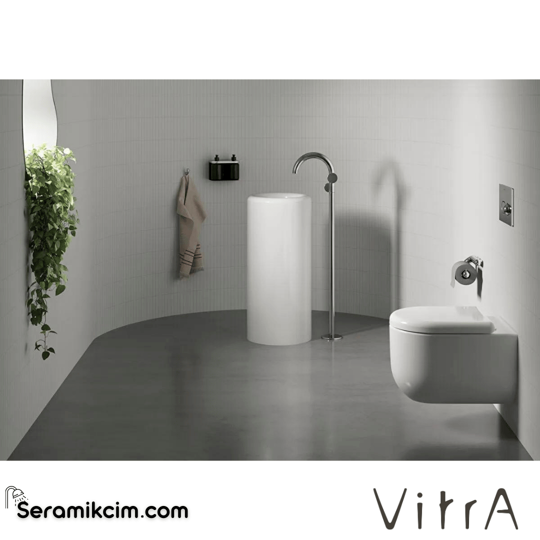 VitrA Liquid Asma Klozet Rim-ex, Gizli Montajlı, 54 cm Taharet Borulu, Taharet Borusu Girişi Sıva Altı Uygulamalı, Clean, Beyaz - 7321B403-0090