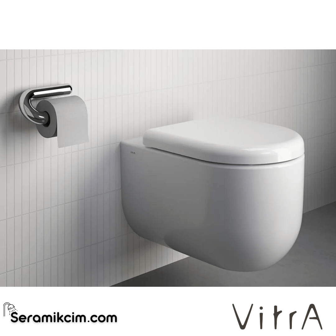 VitrA Liquid Asma Klozet Rim-ex, Gizli Montajlı, 54 cm Taharet Borulu, Taharet Borusu Girişi Sıva Altı Uygulamalı, Clean, Beyaz - 7321B403-0090