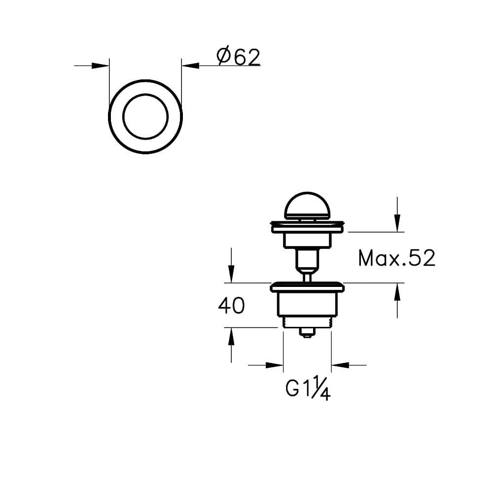 VitrA Liquid Lavabo yuvarlak süzgeci (sabit)  A4516939 - A4516939