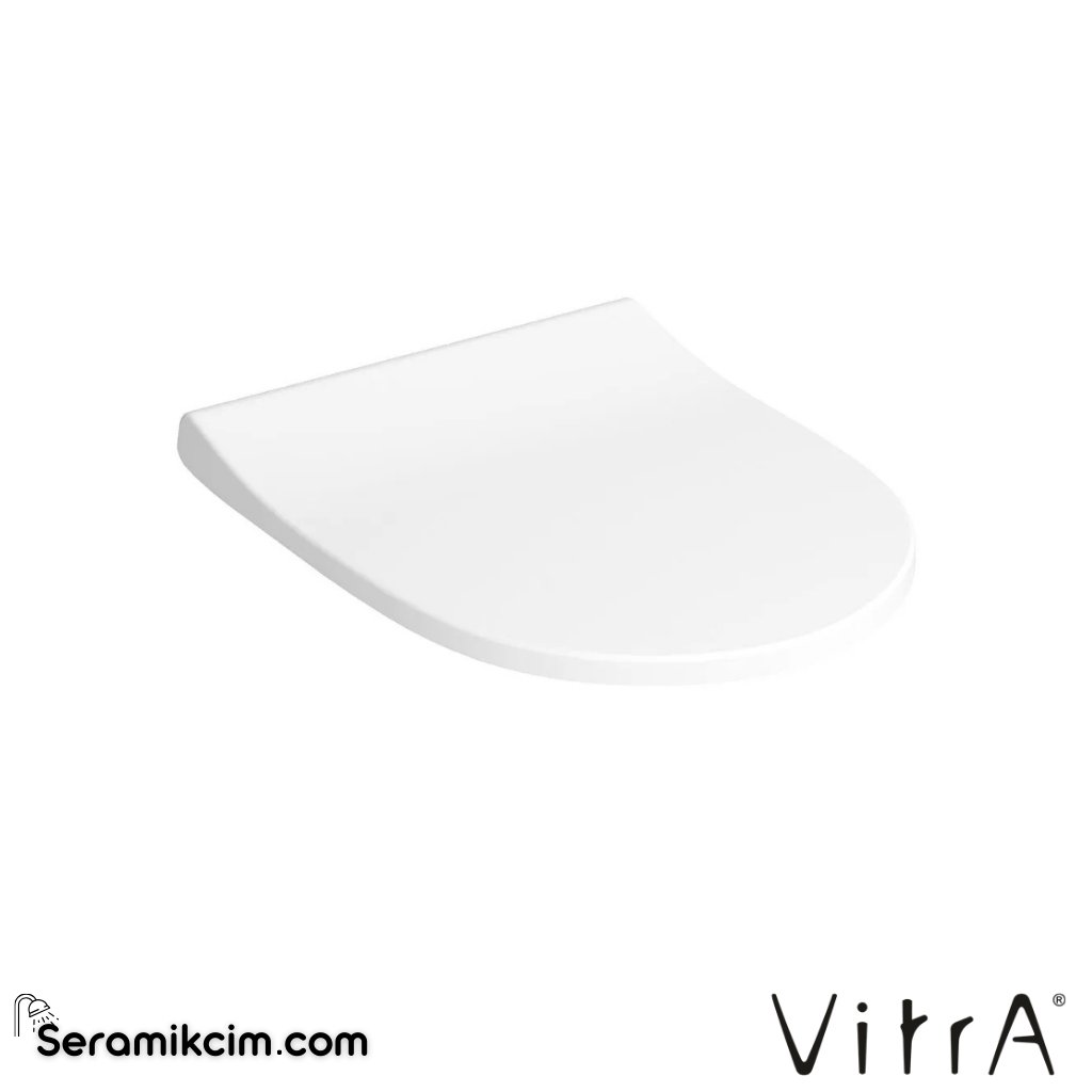 VitrA Nest Klozet Kapağı Slim, Duroplast, Üstten Sıkmalı Yavaş Kapanır, Kolay Sök-Tak, Metal Menteşeli, Beyaz 230-003R009 - 230-003R009