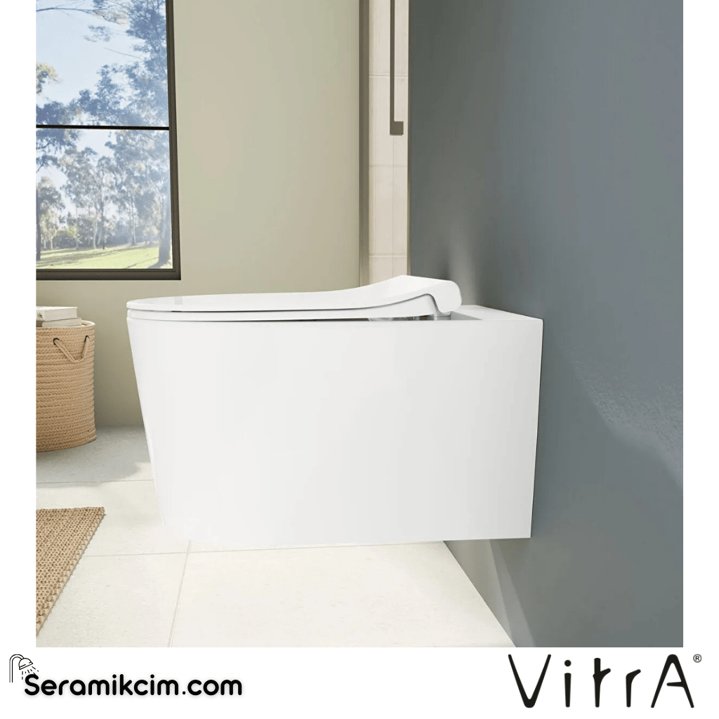 VitrA Nest Klozet Kapağı Slim, Duroplast, Üstten Sıkmalı Yavaş Kapanır, Kolay Sök-Tak, Metal Menteşeli, Beyaz 220-003R009 - 220-003R009