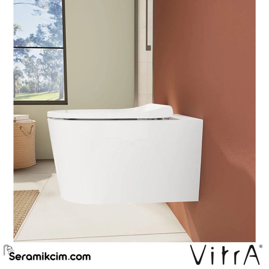 VitrA Nest Klozet Kapağı Slim, Duroplast, Üstten Sıkmalı Yavaş Kapanır, Kolay Sök-Tak, Metal Menteşeli, Beyaz 230-003R009 - 230-003R009