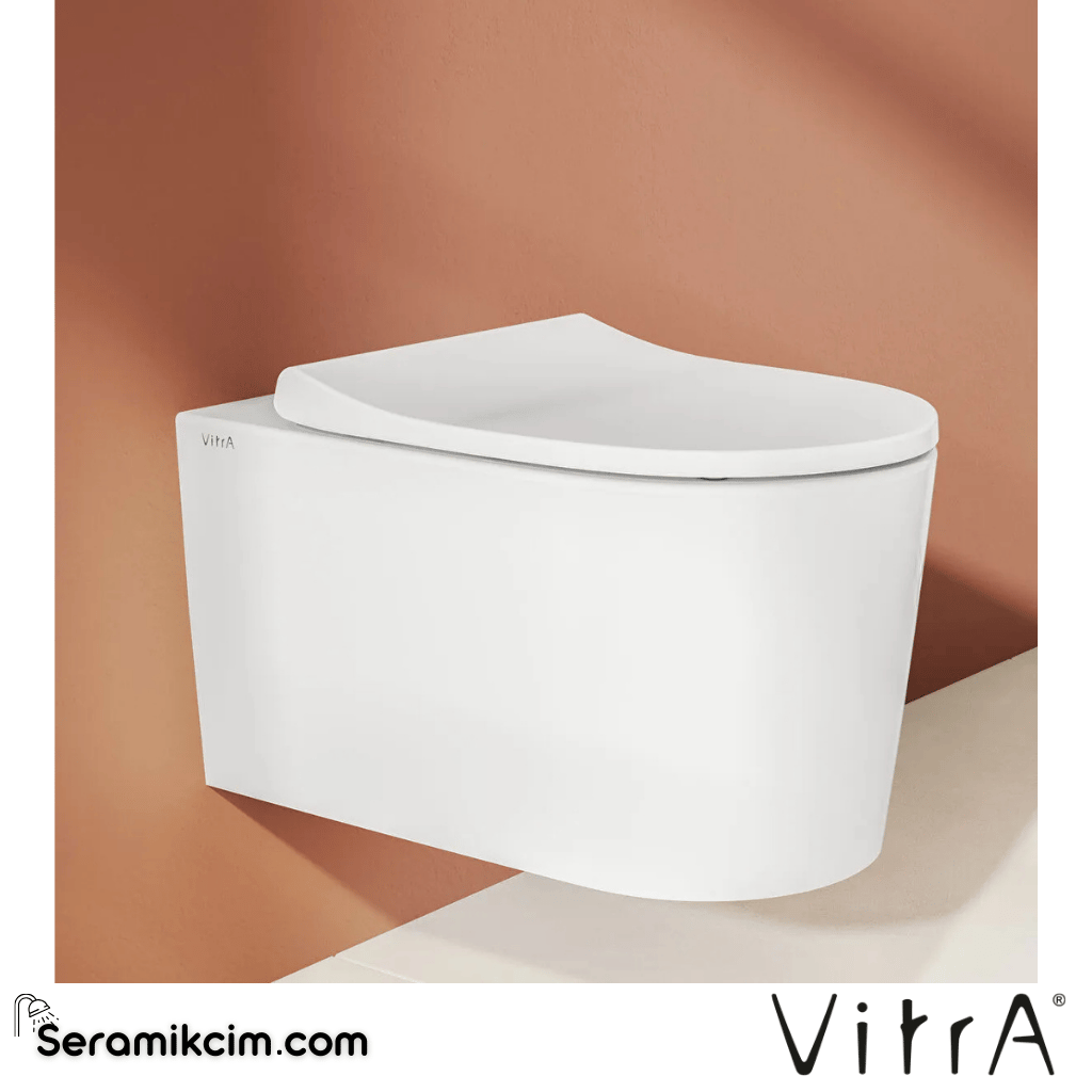 VitrA Nest Klozet Kapağı Slim, Duroplast, Üstten Sıkmalı Yavaş Kapanır, Kolay Sök-Tak, Metal Menteşeli, Beyaz 230-003R009 - 230-003R009