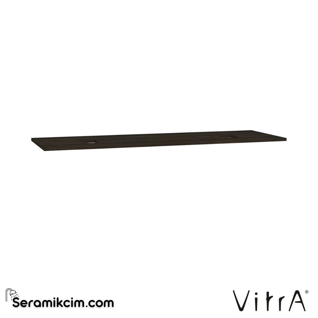 VitrA Origin Üst Tezgah 150 cm, ahşap armatür deliksiz, çift sifon delikli, karaağaç 65940 - 65940
