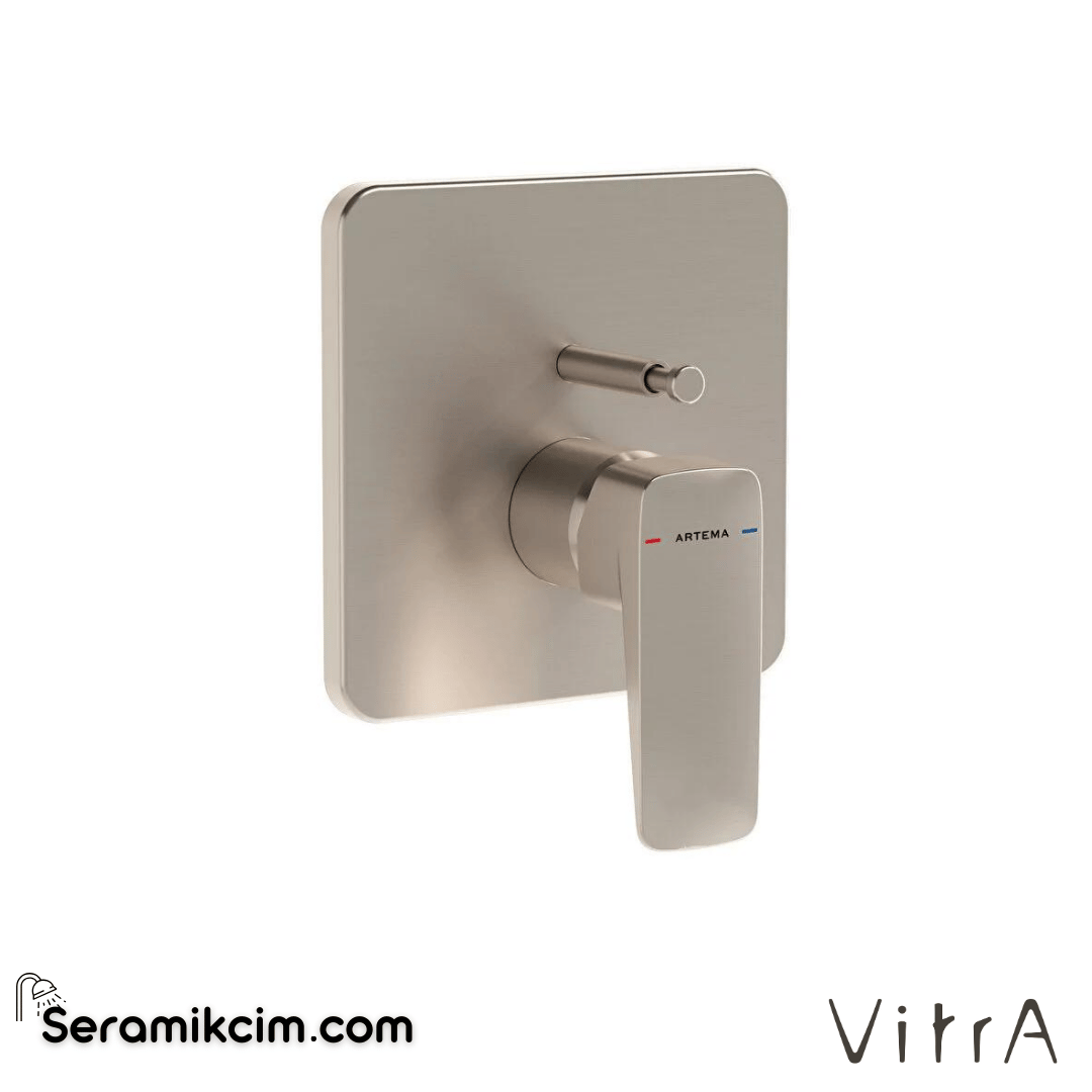 Vitra Root Square Ankastre Banyo Bataryası (V-Box Sıva Üstü Grubu), F.Nikel - A4282834