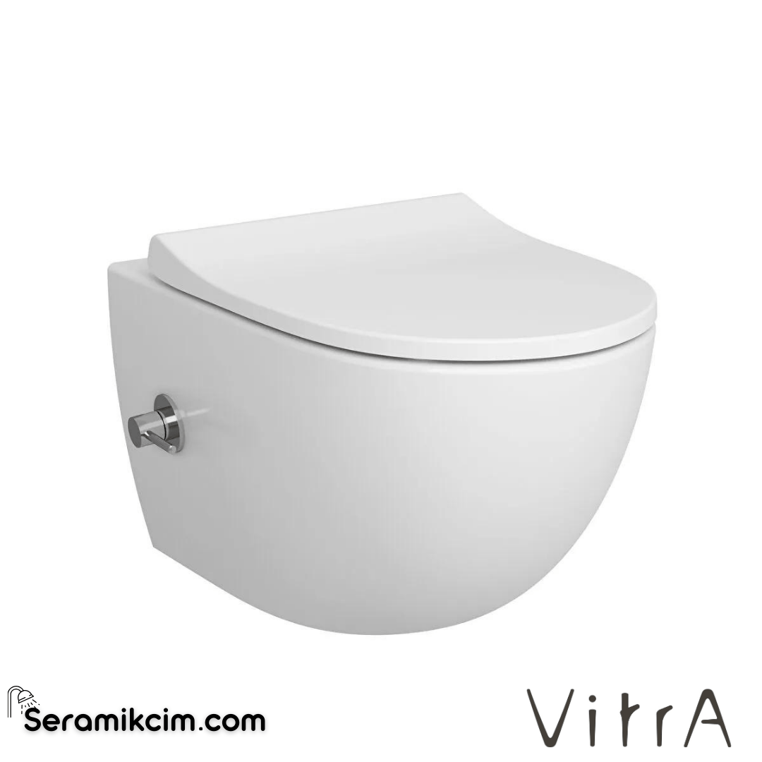 VitrA Sento Asma Klozet Rim-ex, Gizli Montajlı, 54 cm Taharet Borulu, Entegre Musluklu, Taharet Borusu Girişi Sıva Altı Uygulamalı, Beyaz - 7748B003-1684