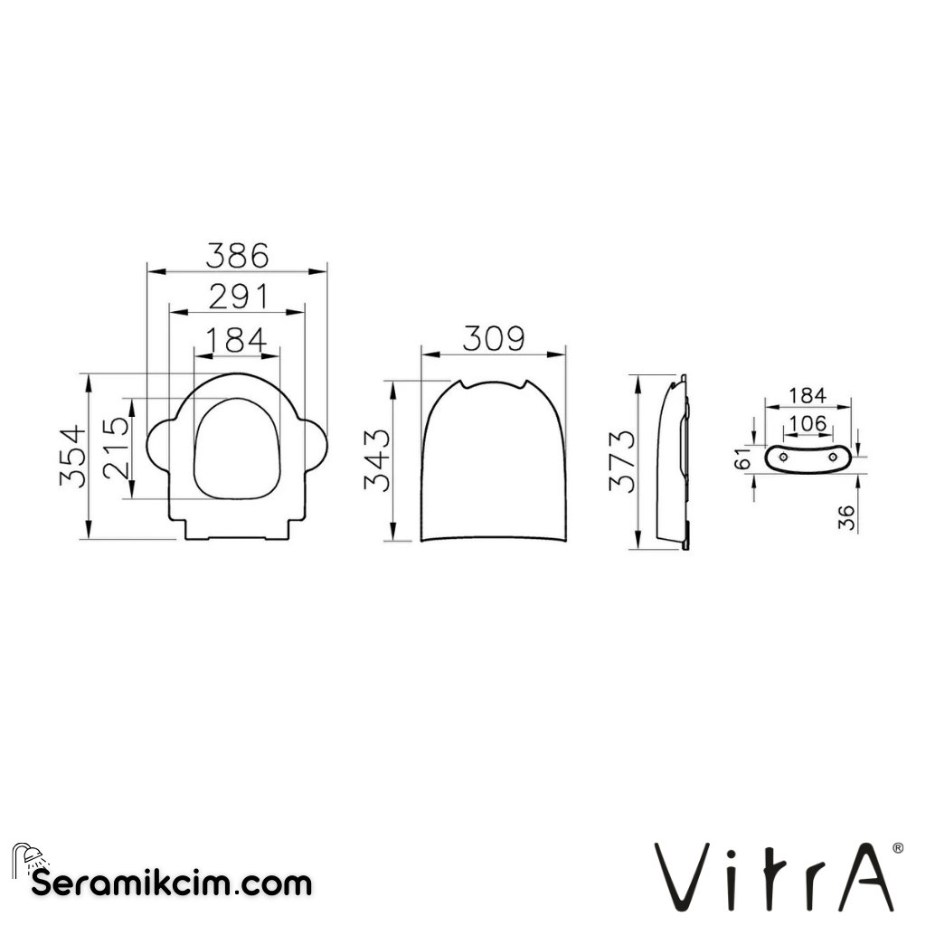 VitrA Sento Kids Klozet Kapağı Duroplast, Üstten Sıkmalı Yavaş Kapanır, Metal Menteşeli, Yeşil Sarı 133-101-009 - 133-101-009