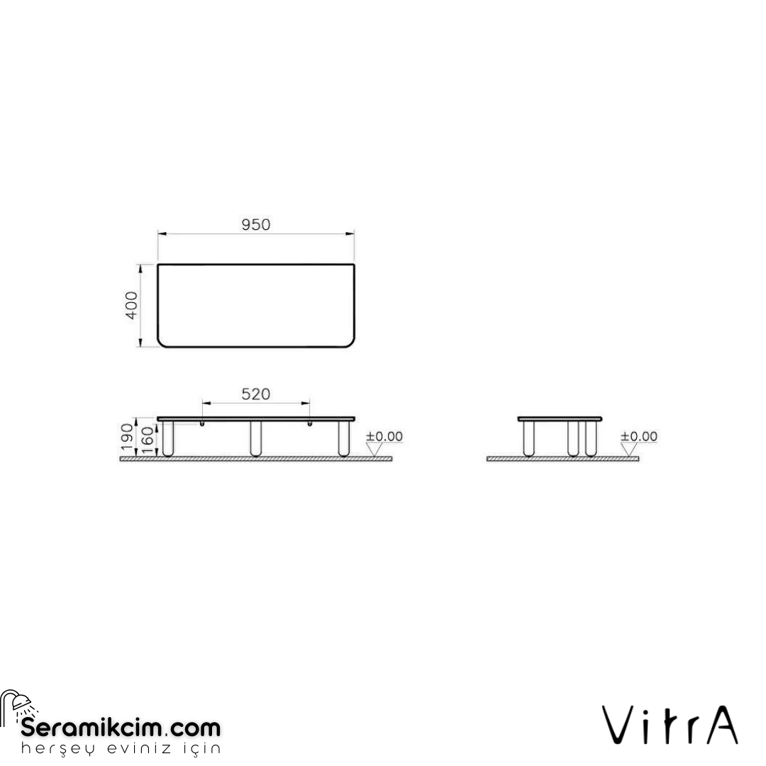 Vitra Sento Konsol, 95 Cm, Açık Meşe
