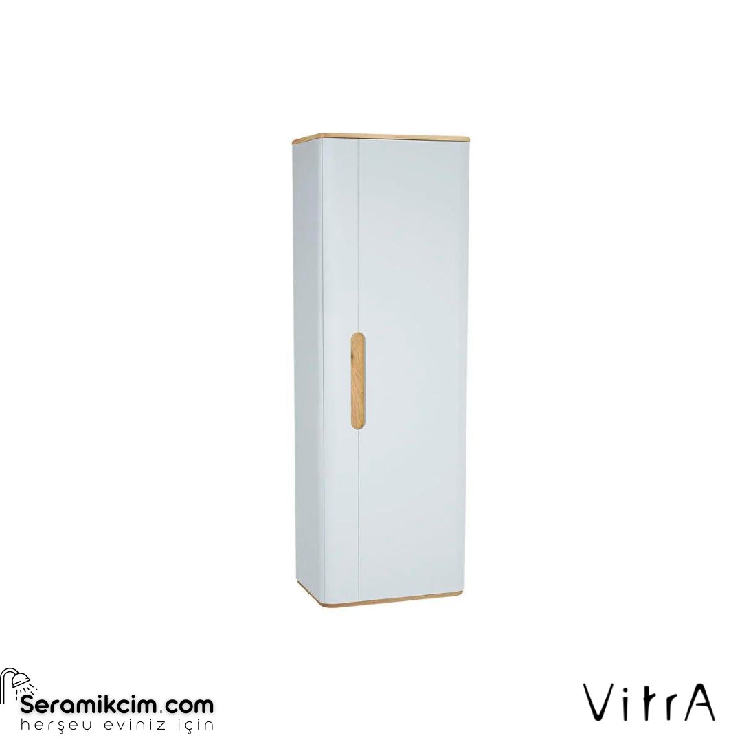 Vitra Sento Temizlik Gereçleri Boy Dolabı, 55 Cm, Mat Beyaz, Sağ