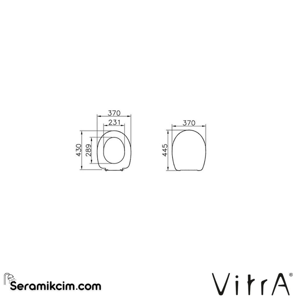 VitrA Universal Klozet Kapağı Alttan Sıkmalı Metal Menteşeli, Beyaz 23-003-001 - 23-003-001