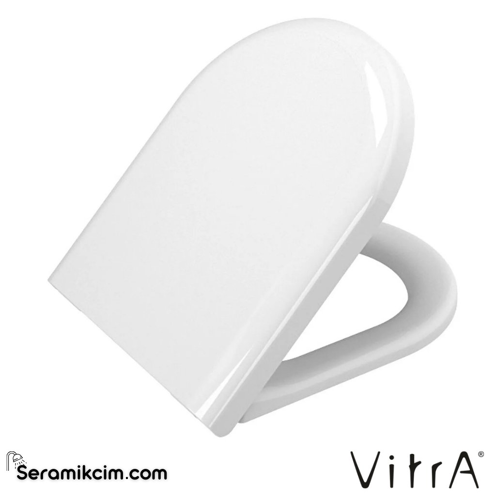 VitrA Universal Klozet Kapağı Duroplast, Üstten Sıkmalı Yavaş Kapanır, Kolay Sök-Tak, Metal Menteşeli, Beyaz 85-003R009 - 85-003R009