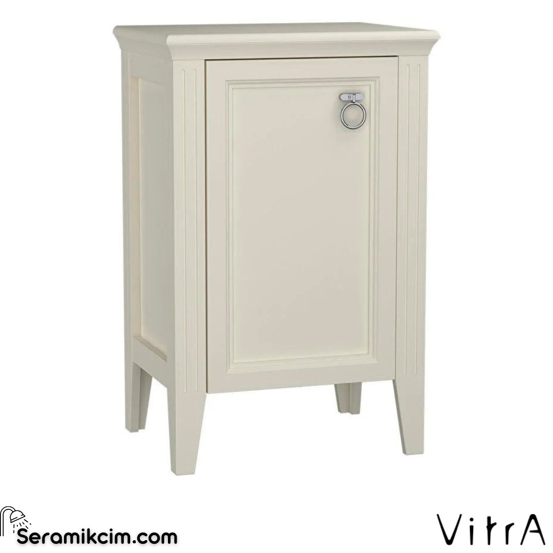Vitra Valarte Orta Ünite, 55 Cm, Krom Kulplu, Mat Fildişi, Sol
