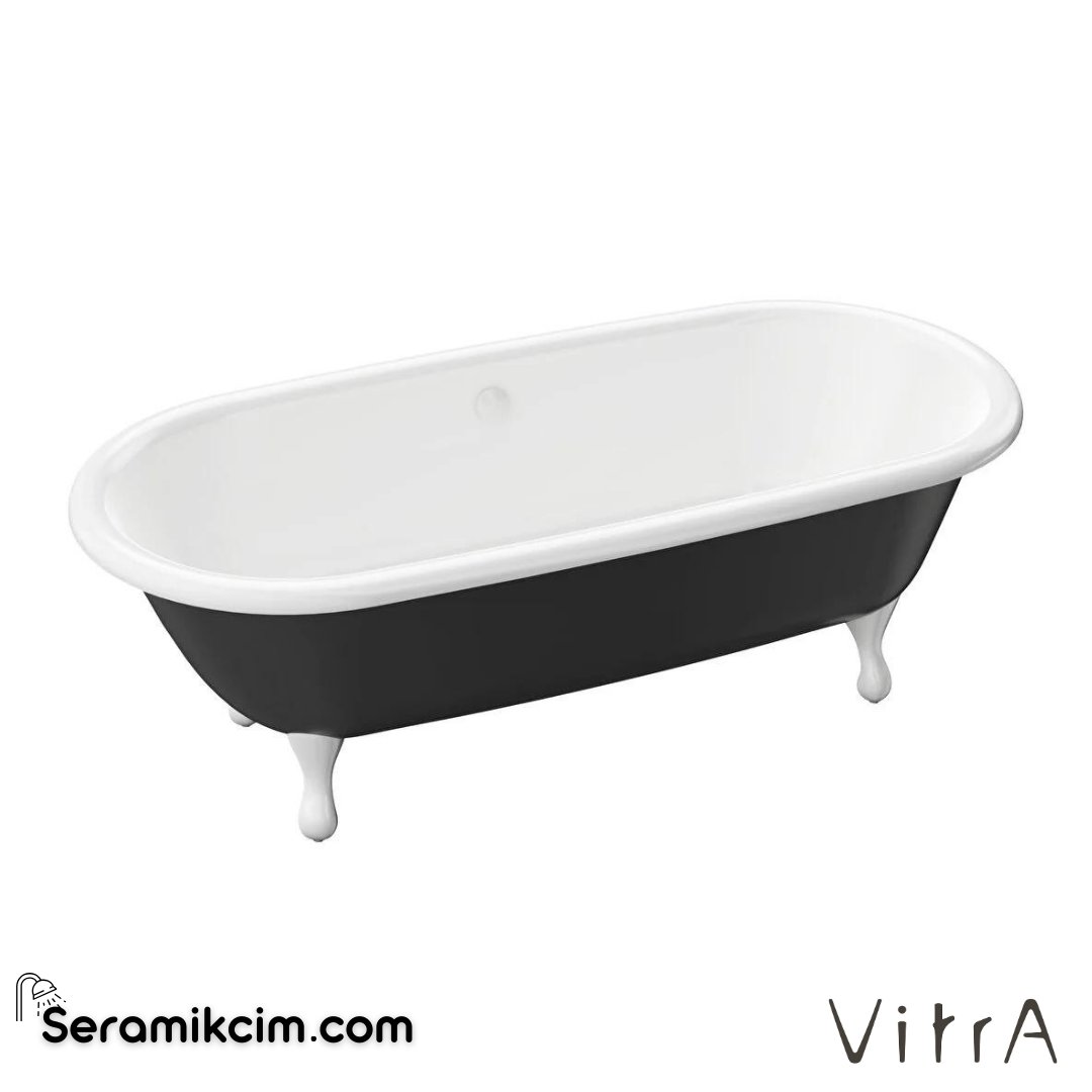 Vitra Yeni Dream 180X85 Sifon + Beyaz Ayak Siyah - 65680051000