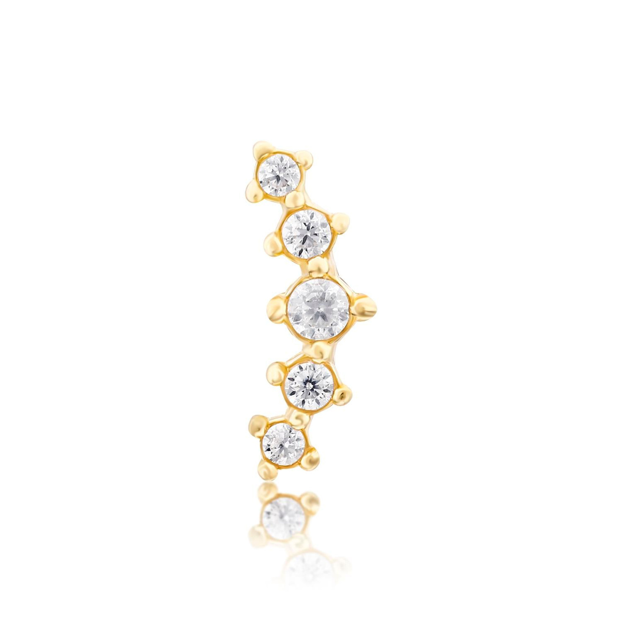 14 Ayar taşlı piercing