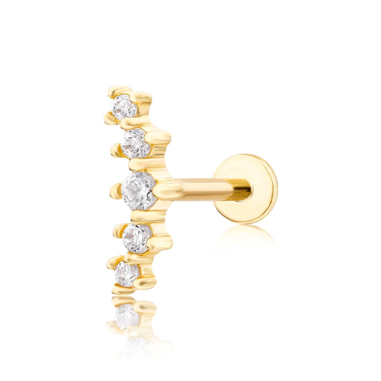 14 Ayar taşlı piercing