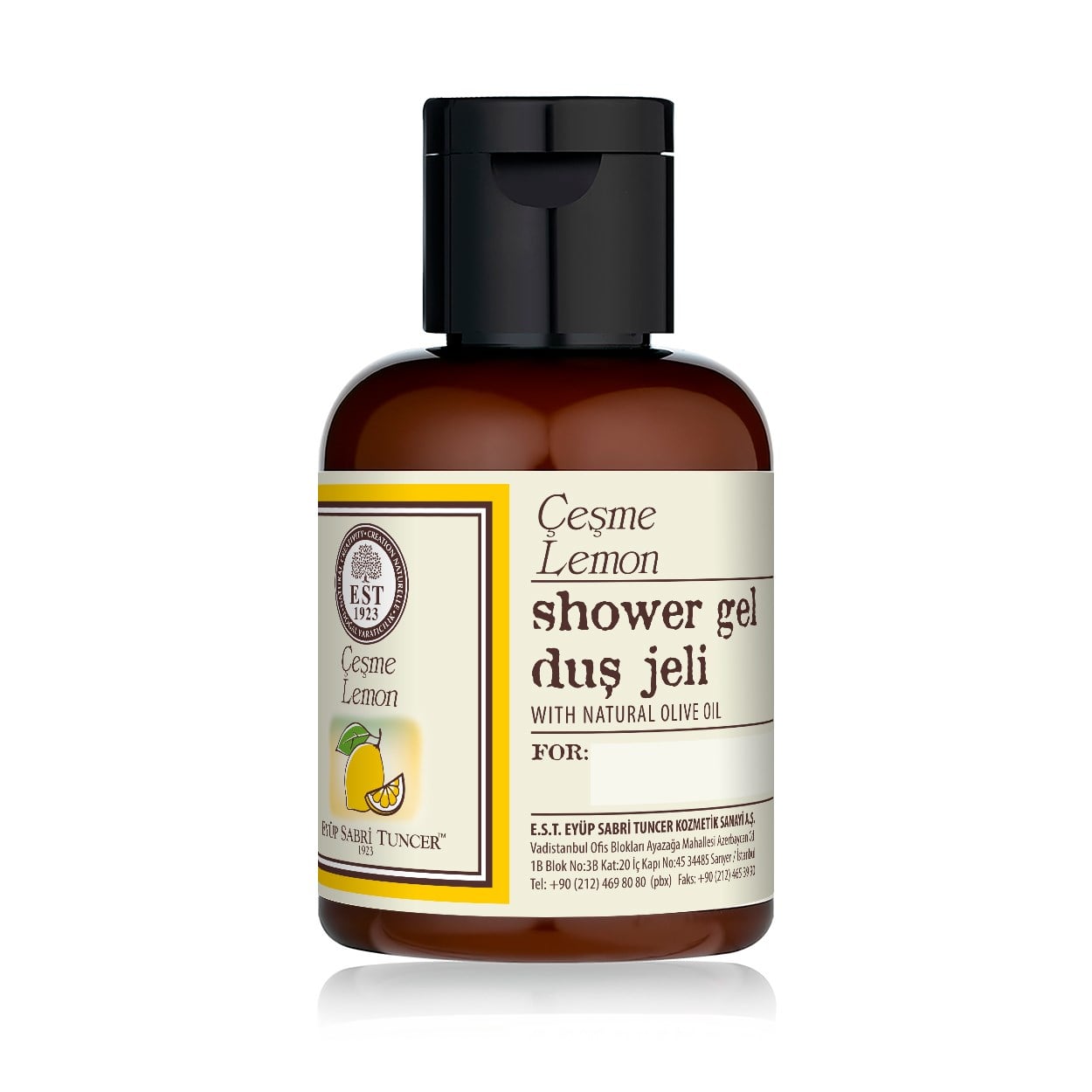 Doğal Zeytinyağlı Duş Jeli Çeşme Limonu 50 ml Pet Şişe