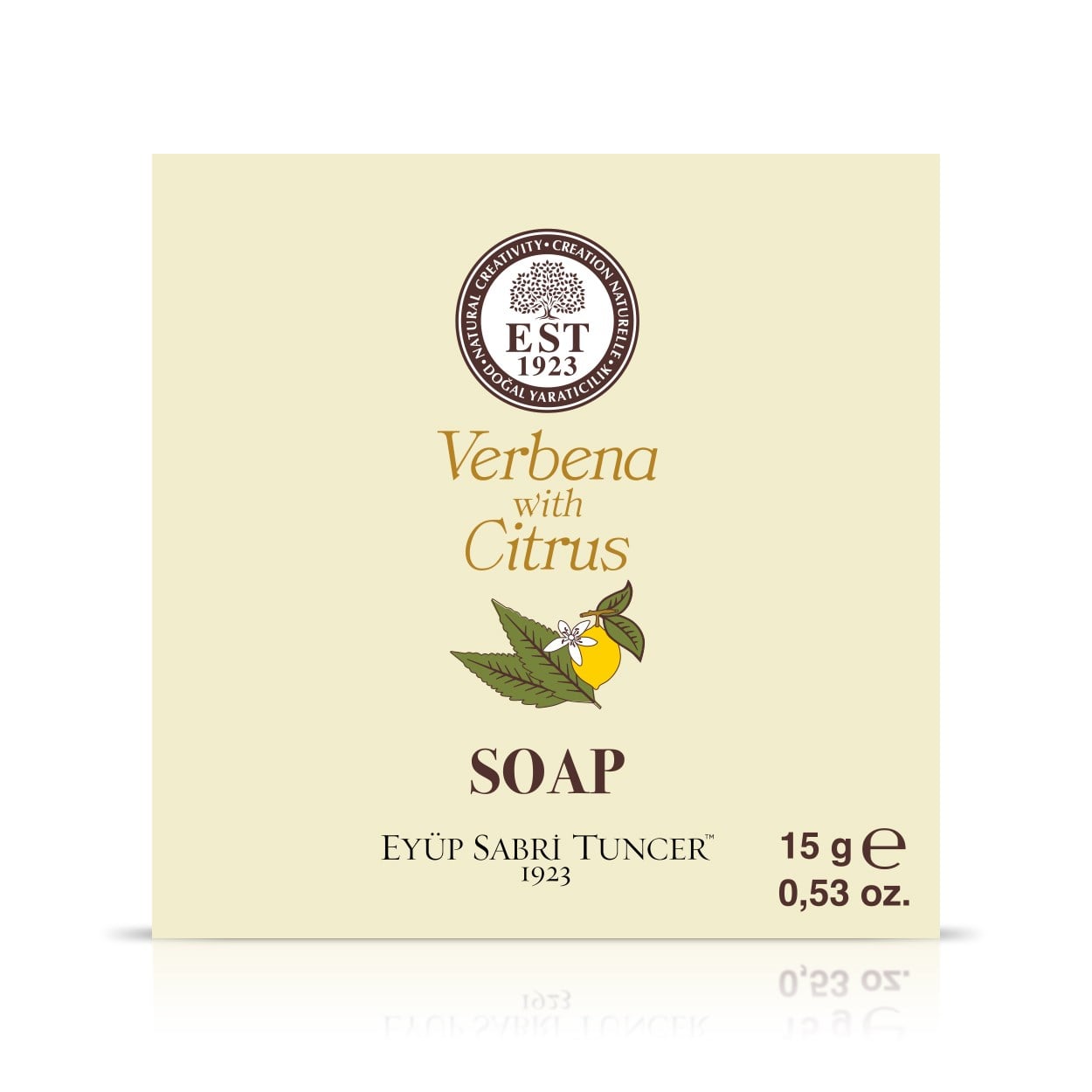 Doğal Zeytinyağlı Katı Sabun Verbena & Citrus 15 gr- Kutulu