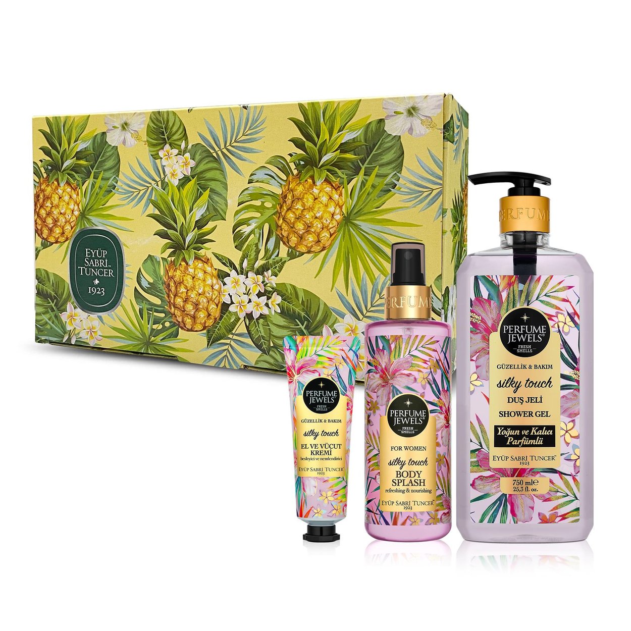 Hawaii Ananas Web Koli Silky Touch Hediye Seti