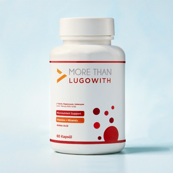 More Than Lugowith Multimineral/Multivitamin 60 Kapsül (7 mineral, 6 vitamin, Kuersetin, L-tirozin)