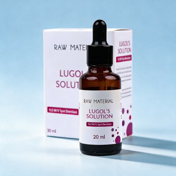 Raw Material Lugol's Solution İyot %2 Damla 30 ml | %2 İyot & %4 Potasyum İyodür |