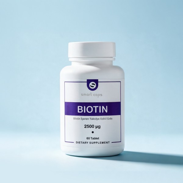 Smart Caps Biotin 60 Tablet 2500 μg (D-Biotin) | Saç & Cilt