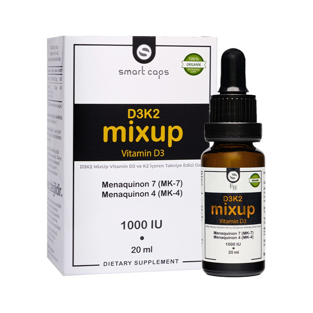 Smart Caps D3K2 Mixup 20 ml Damla (1000 IU D3 + 30 mcg K2 Vitamini)