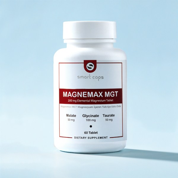 Smart Caps Magnemax MGT Magnezyum Complex 60 Tablet (Malat, Taurat, Bisglisinat)