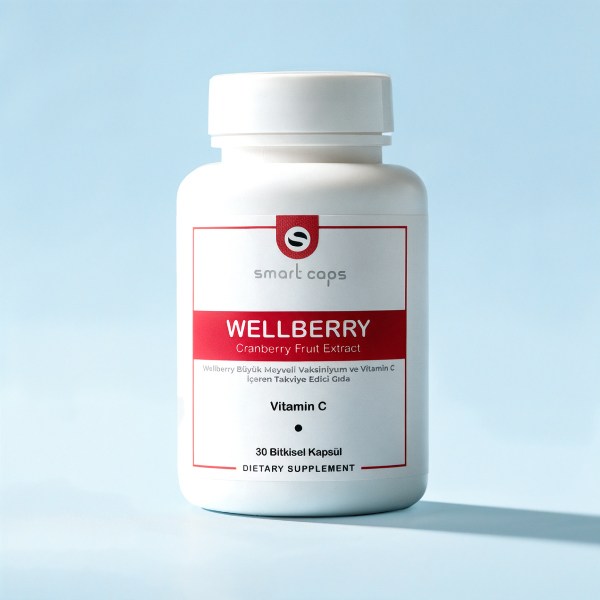 Smart Caps Wellberry Cranberry 30 Kapsül (Vaksiniyum Meyve Ekstresi, C vitamini)