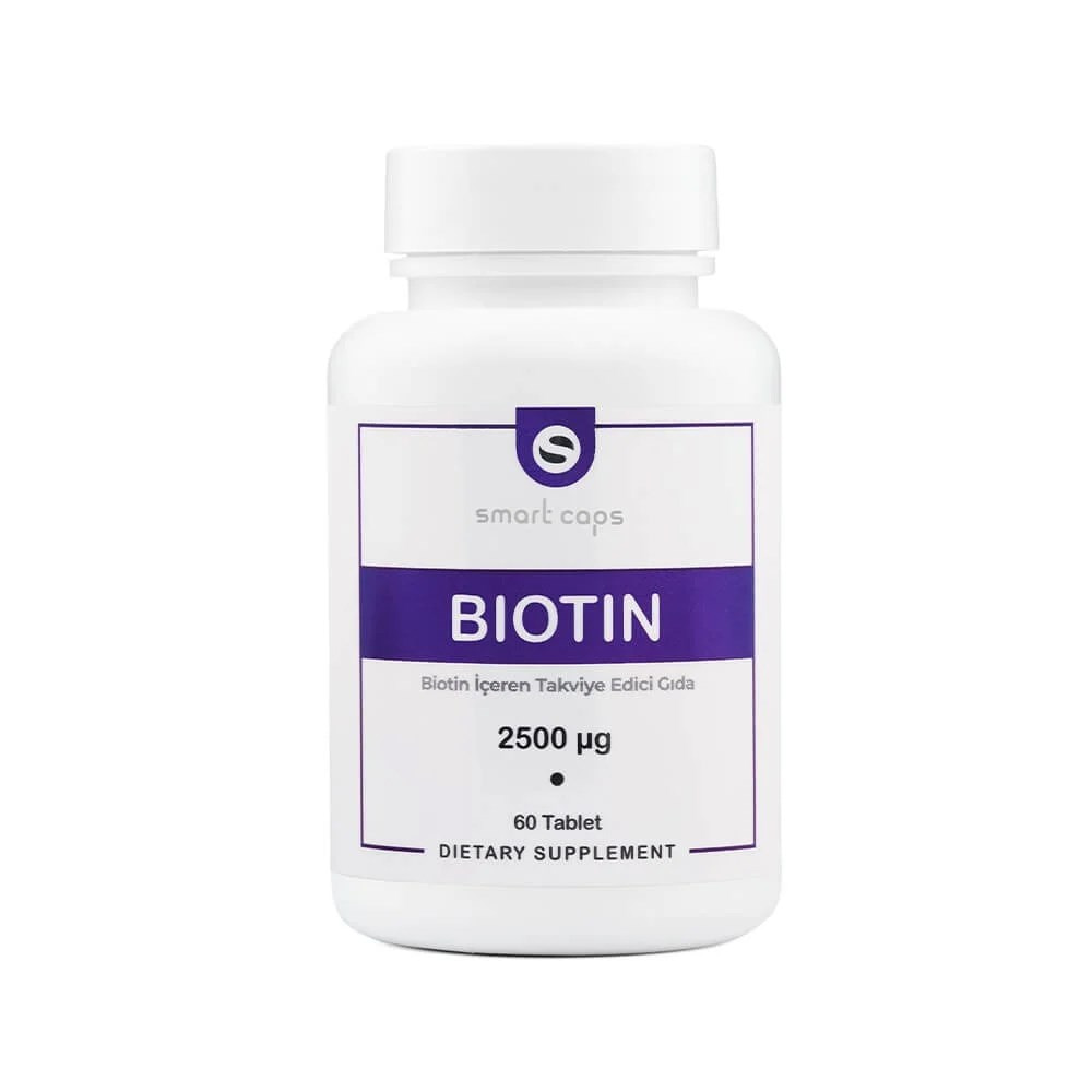 Smart Caps Biotin 60 Tablet 2500 μg (D-Biotin) | Saç & Cilt