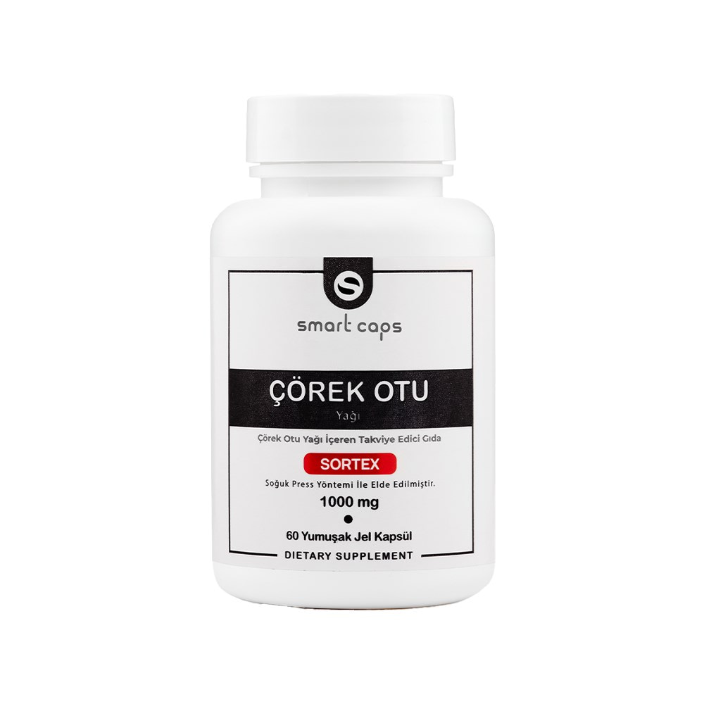 Smart Caps Çörek Otu Yağı 60 Softjel (Helal Sertifikalı, Soğuk Press)