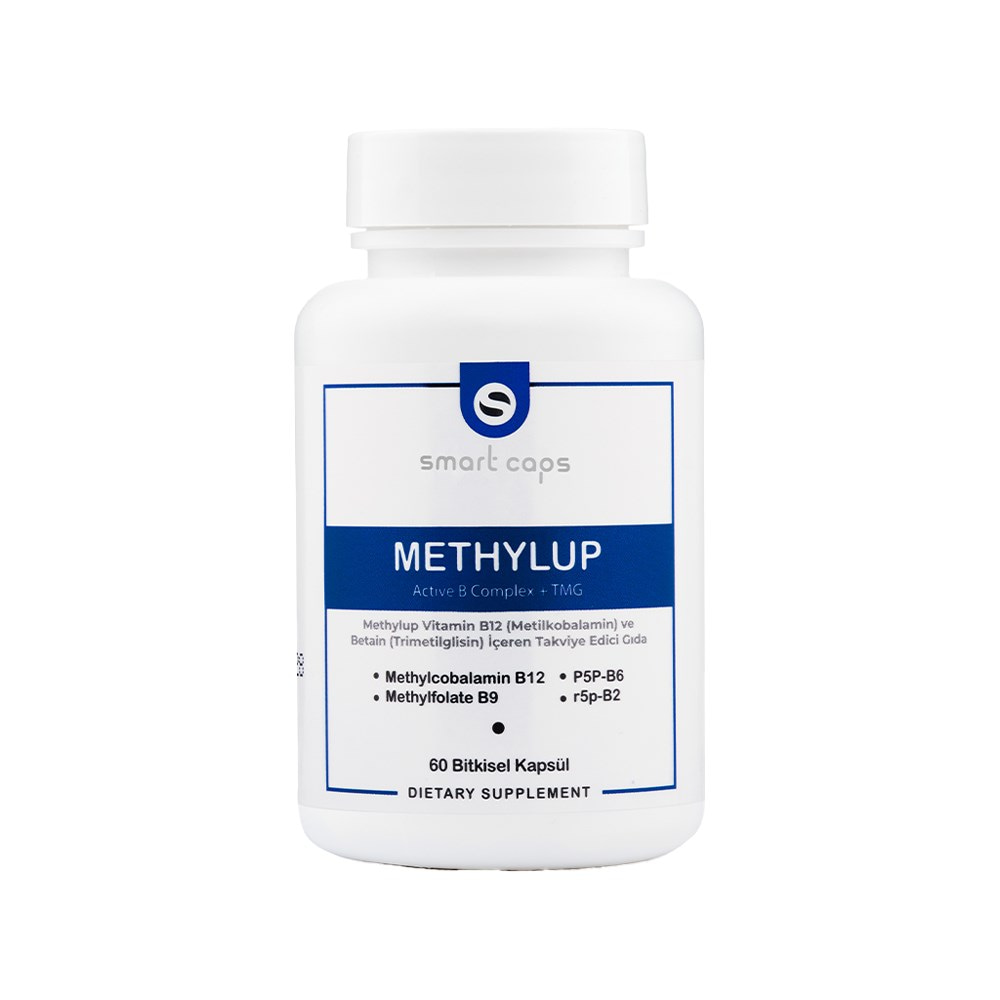 Smart Caps Methylup Active B Comlex + TMG 60 Kapsül ( B6,B2,B12,Folat,Betain)