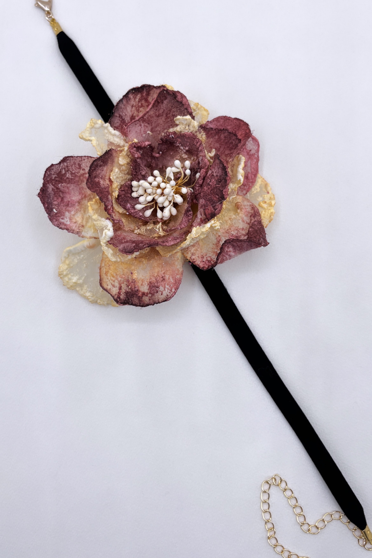 566B5FCF - ÇİÇEK DETAYLI CHOKER KOLYE