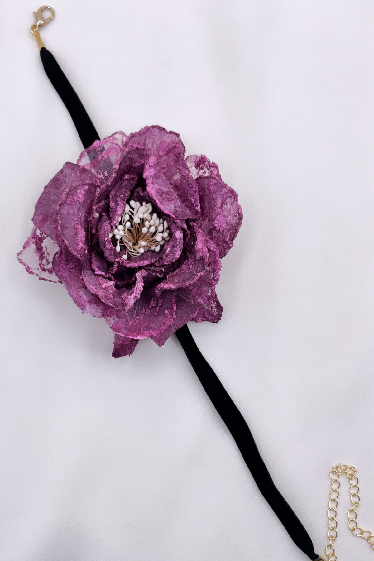 94332B75 - ÇİÇEK DETAYLI CHOKER KOLYE