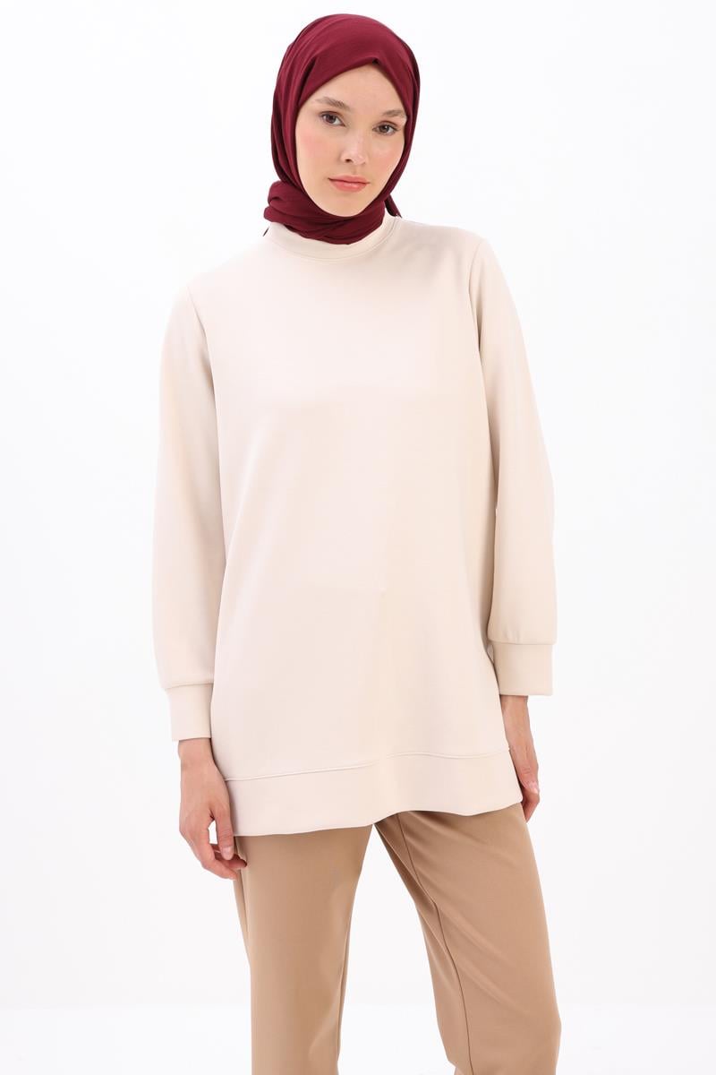 Light Beige-Garni Pleated Tunic