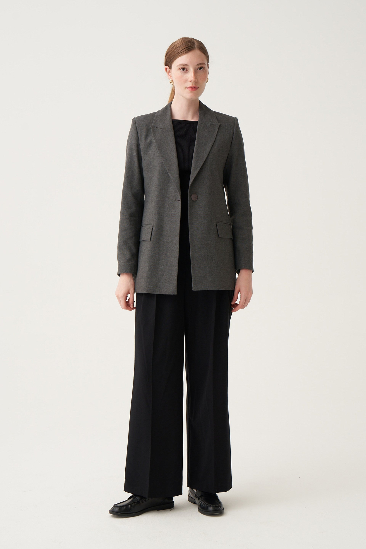 Antrasit-Blazer Ceket