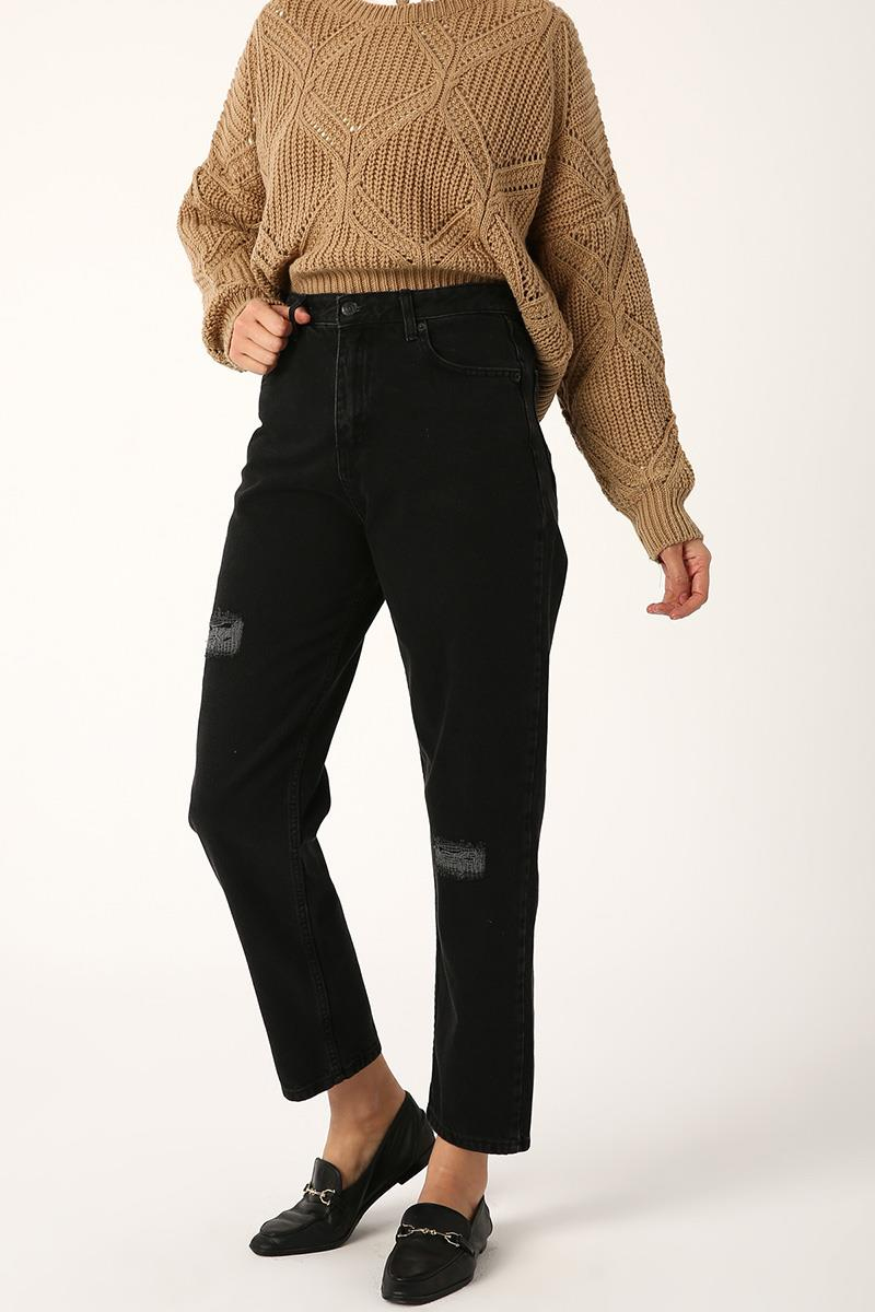 Pantalon en denim de coton anthracite