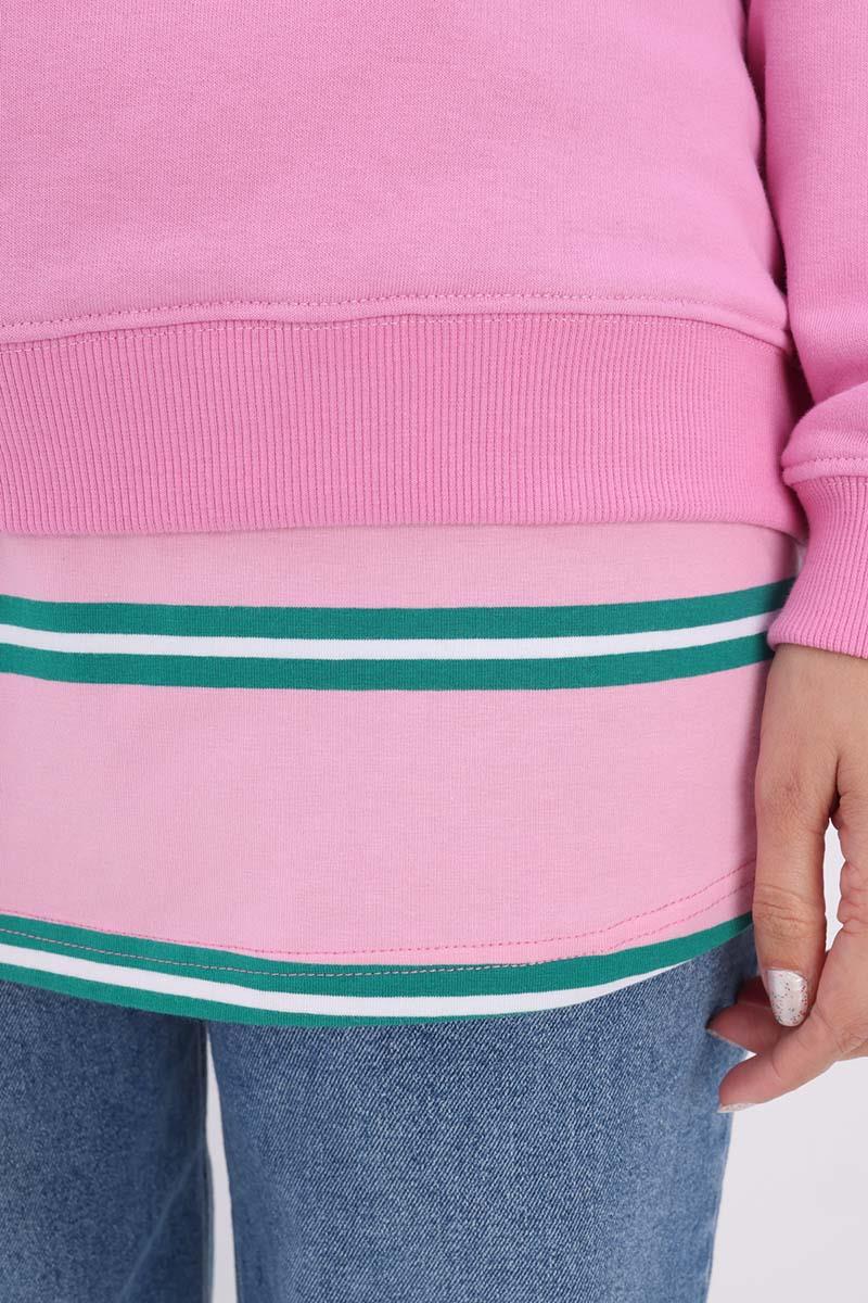 Pink-Green-Cotton Combed Short Underwear Skirt