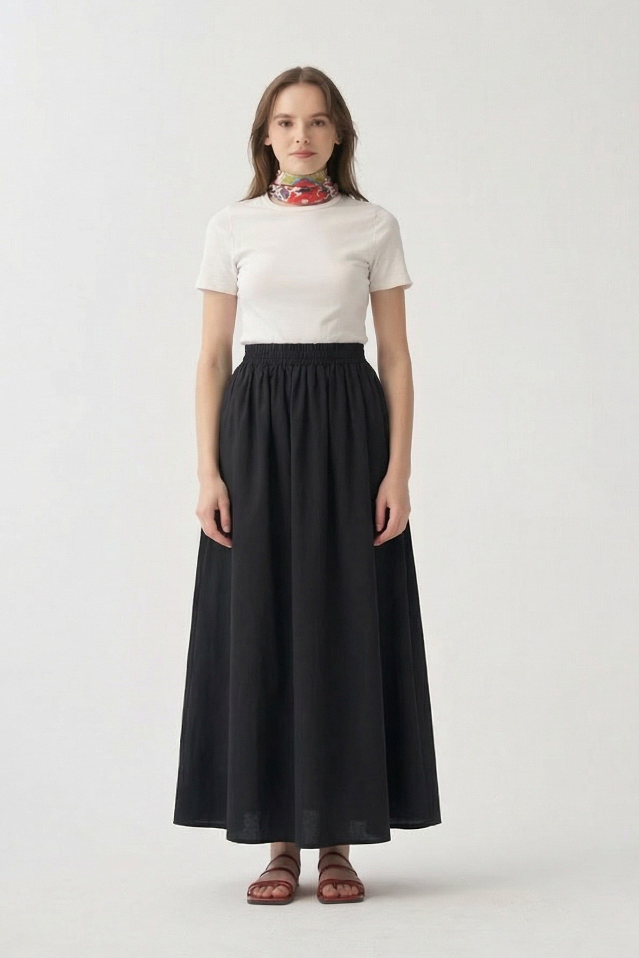 Black Poplin Skirt