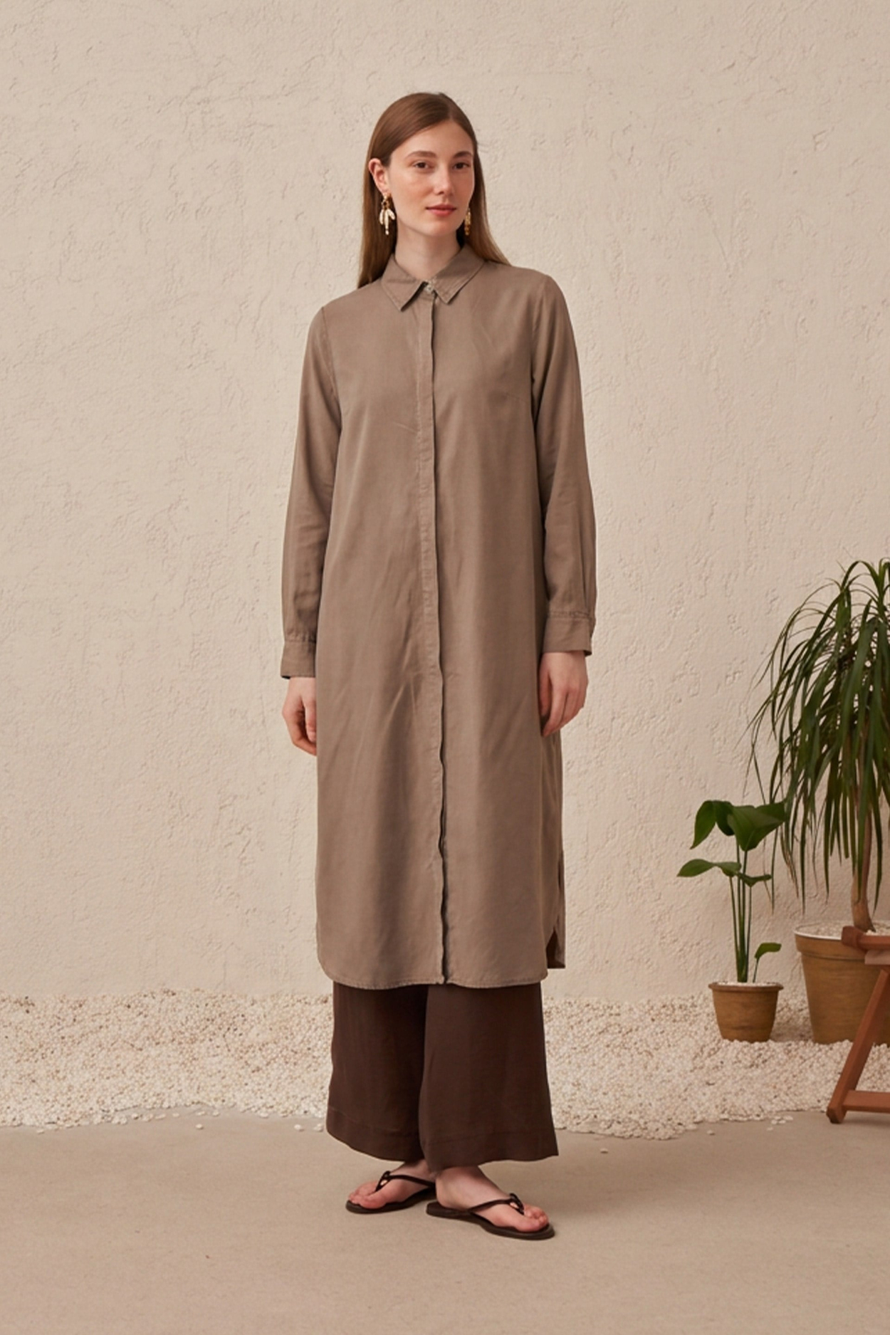 Taş-Tensel Denim Gömlek Tunik