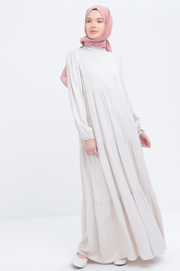Stein-Kleid mit Stehkragen