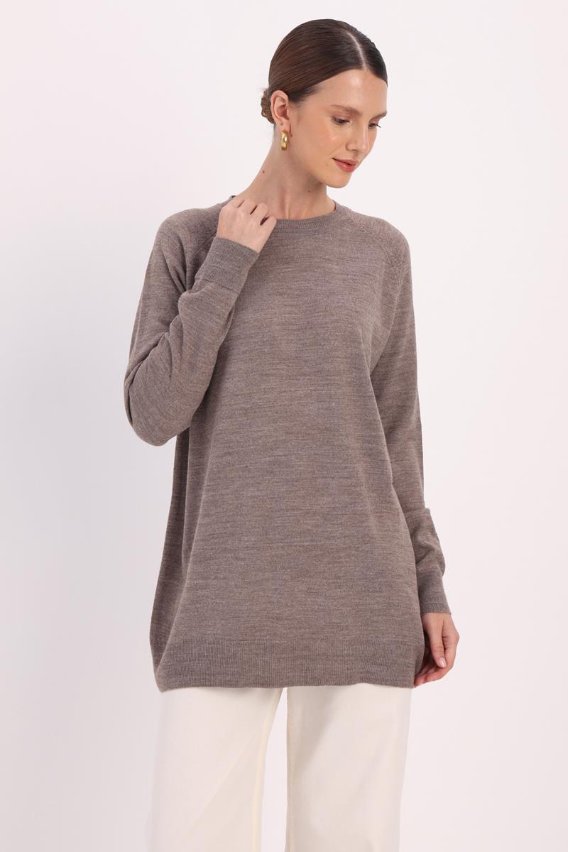 Vizon-BASİC REGLAN BİSİKLET YAKA KAZAK