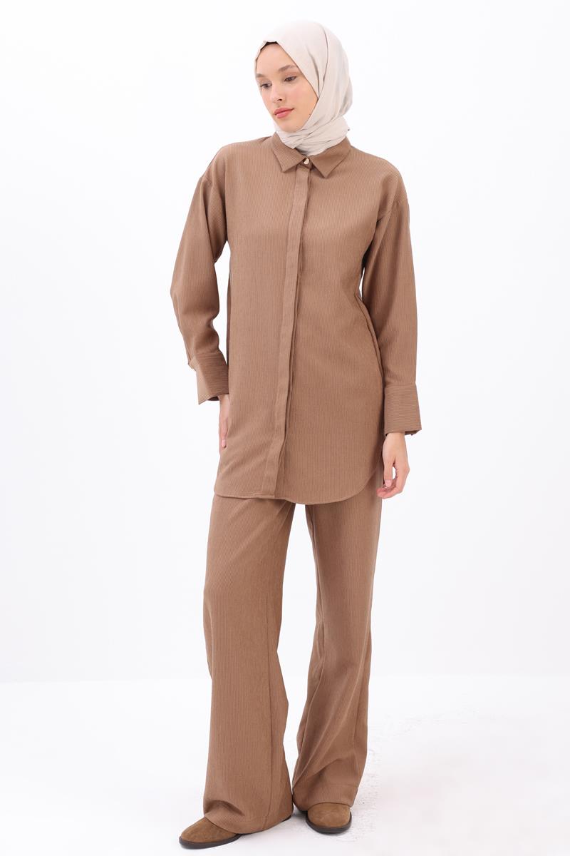 Mink-SHIRT AND TROUSERS SUIT