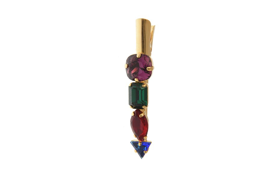 ESMTK138 ALTiN KAPLAMA RENKLİ SWAROVSKİ TAŞLi PENS TOKA