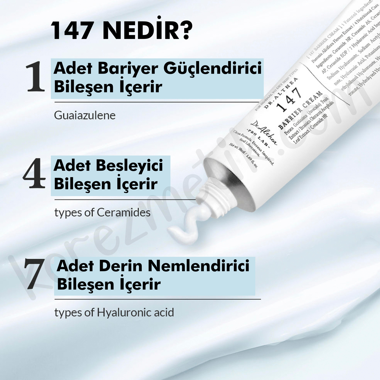 Dr. Althea 147 Barrier Cream - 4 Çeşit Seramid İçeren Bariyer Koruyucu, Besleyici, Onarıcı Ve Yoğun Nemlendirici Krem - 50ml